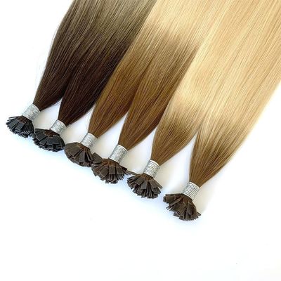 Remy European Hair Extensions Плоский наконечник прямые человеческие волосы