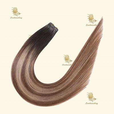 Человеческие волосы косметические работы Balayage цветная лента в расширения волос Последние тенденции невидимые ленты