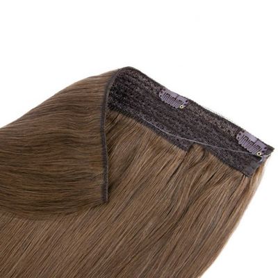 Remy Haloin Hair Extensions Человеческие волосы с предварительно скрепленным стилем и невидимой головной лентой