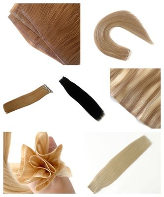 Человеческие волосы прямые стиль PU кожи ткань ручной Mini Flat ткань для салона Remy волосы