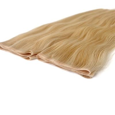 Русские двойные волосы человеческого волоса PU Skin Weft Extensions Straight Style
