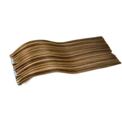 Полное описание 100 Virgin Remy Human Hair Tape Ins Расширения для предварительно скрепленной стильной ленты
