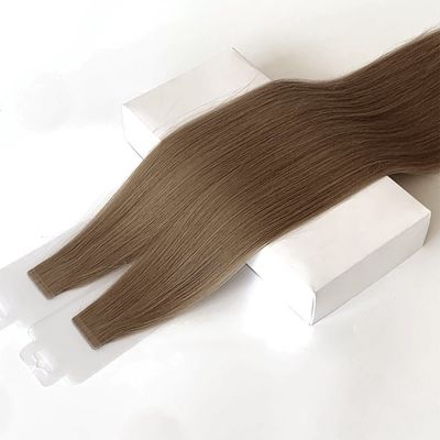 Бразильская реми кутикуля выровненная лента для волос в цвете Ombre Skin Weft Slim Tape Hair Extension