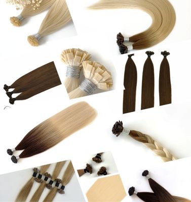 Итальянские Remy Hair Двойные волосы с плоским кончиком и кератинными волосами с первоначальной оплатой