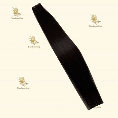 Remy Hair Камбоджийский продавец волос Темный цвет Кости прямые волосы Инвизи лента в расширениях