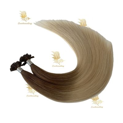 США Двойная протянутая пропорция плоский наконечник Реми девственницы Hair Extensions прямые кератинные человеческие волосы
