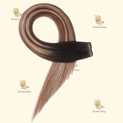 Человеческие волосы косметические работы Balayage цветная лента в расширения волос Последние тенденции невидимые ленты