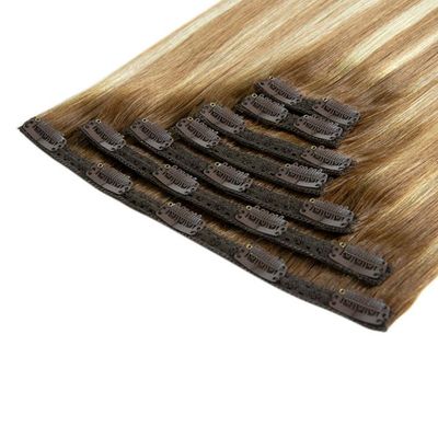 Полная голова с двойным плетеным клипом в Remy Human Hair Extension Package валовой вес 0,300 кг