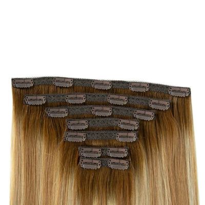 Полная голова с двойным плетеным клипом в Remy Human Hair Extension Package валовой вес 0,300 кг