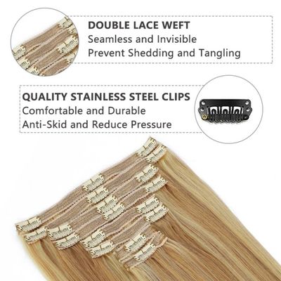 Реми волосы толстый клип Ins 100% человеческие волосы Extensiones Cabello натуральный клипhair-231013