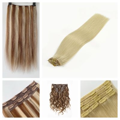 Реми волосы толстый клип Ins 100% человеческие волосы Extensiones Cabello натуральный клипhair-231013