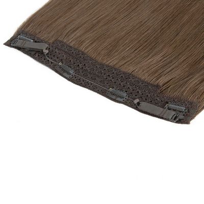 Remy Haloin Hair Extensions Человеческие волосы с предварительно скрепленным стилем и невидимой головной лентой
